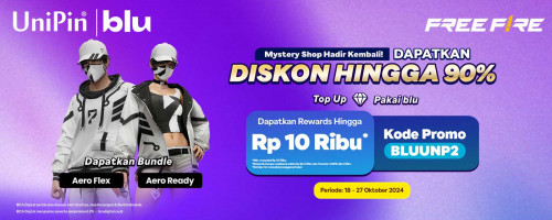 Mystery Shop Hadir Kembali! Dapatkan Diskon 90% dan Rewards Rp 10 Ribu Kalau Top Up Pakai blu!